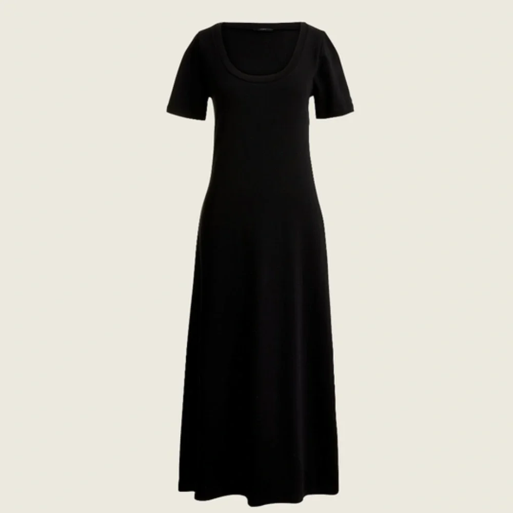 J crew knit midi dress stretch black - Picture 1 of 3